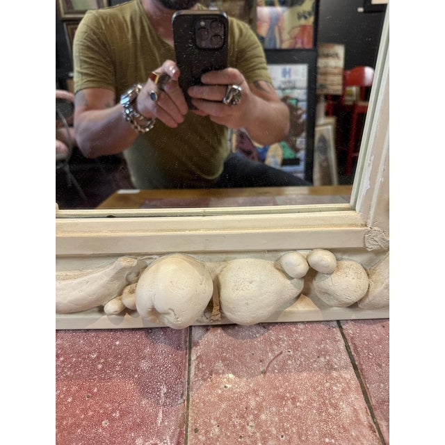 Stucco Mirror with Fruit Decoration, 1970s For Sale - Image 6 of 7