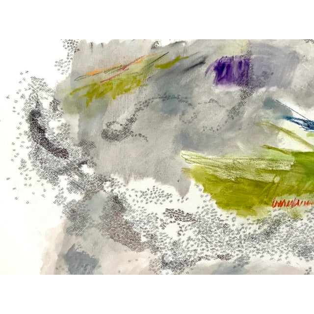 Large Modern Tan, Black Abstract Expressionist Painting "Murmuration" Large Nature Inspired by Michele Zuzalek For Sale - Image 11 of 12