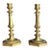 Pair of 19th Century French Brass Candlesticks, Hexagonal Base For Sale