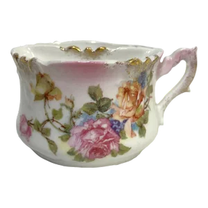Late 1800's Antique Victorian Era Porcelain Mustache Teacup