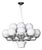 Boblu Carlo Moretti Contemporary Murano Clear and White Glass Chandelier For Sale