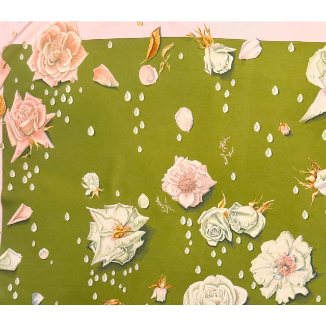 Hermès HERMÈS la ROSÉE Silk Scarf designed by Anne Gavarni 1960 For Sale - Image 4 of 13