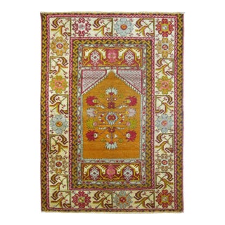Zabihi Collection Vintage Turkish Oushak - 3'5" x 5'4" For Sale