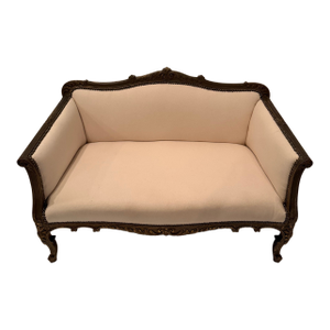 Antique Louis XVI Style Newly Upholstered French Settee Loveseat
