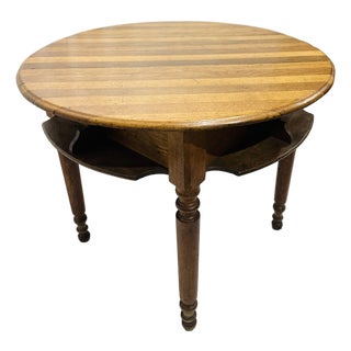 Antique Handcrafted Wood Game Table For Sale