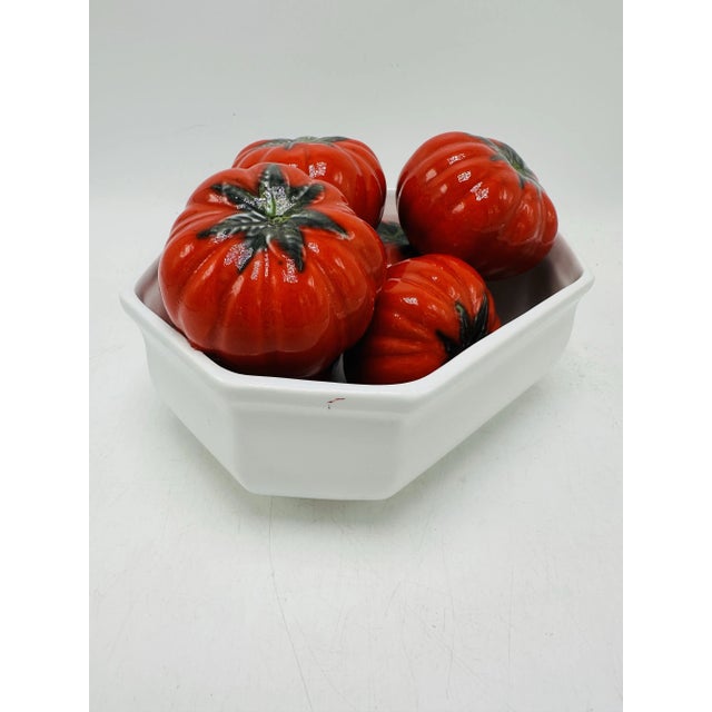 Vintage Italian Ceramic Bowl of Tomatos For Sale In Charleston - Image 6 of 6