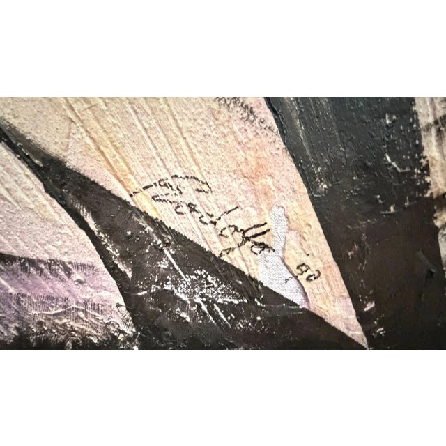 90's Large Rodolfo Carlos Signed Abstract Paintings - A Pair For Sale - Image 4 of 15