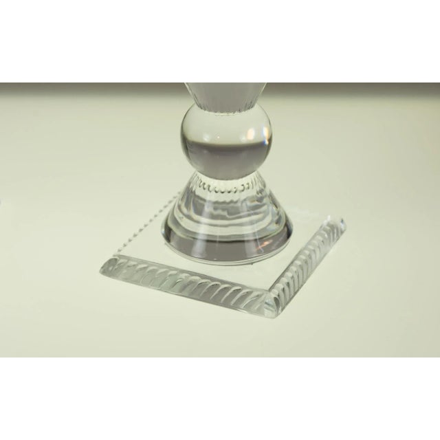 Lalique Crystal Candlesticks, France, 1970s, Set of 2 For Sale - Image 8 of 11