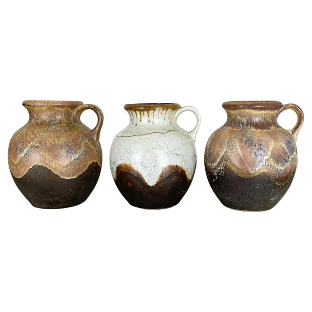 German Ceramic Pottery Lava Vases from Dümler and Breiden, 1960s, Set of 3 For Sale - Image 15 of 15