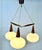 Vintage Scandinavian Chandelier in Brass, Glass, and Teak from Louis Kalff, 1960s For Sale - Image 12 of 12
