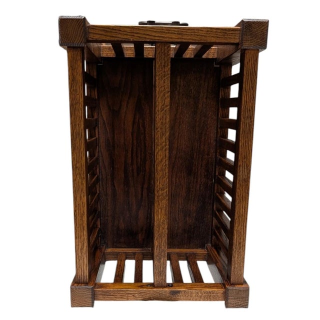 L. & J.G. Stickley, Inc. Stickley Mission Oak Magazine Rack (1989) For Sale - Image 4 of 12