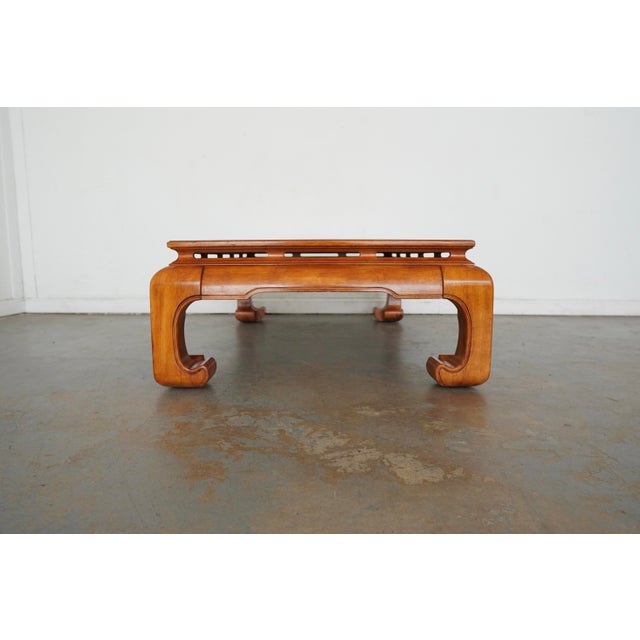 Wood Vintage Century Furniture Burlwood Coffee Table For Sale - Image 7 of 13