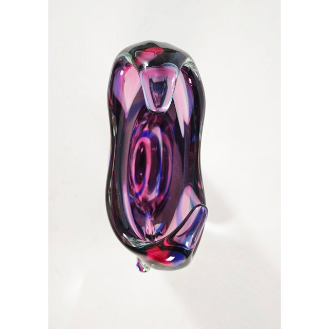 Mid-Century Modern Multicolored Sommerso Glass Vase in the style of Salviati, Italy, 1970s For Sale - Image 12 of 18