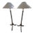 Vintage, Neoclassical Ebonized & Gilt Tripod Floor Lamps Pair For Sale
