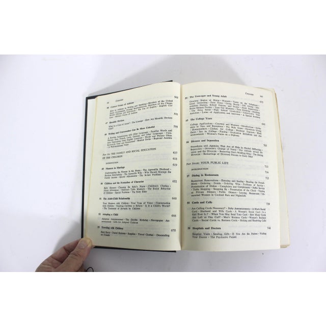 1972 Amy Vanderbilt’s Etiquette the Guide to Gracious Living Hard Cover Book Hardcover For Sale - Image 11 of 11