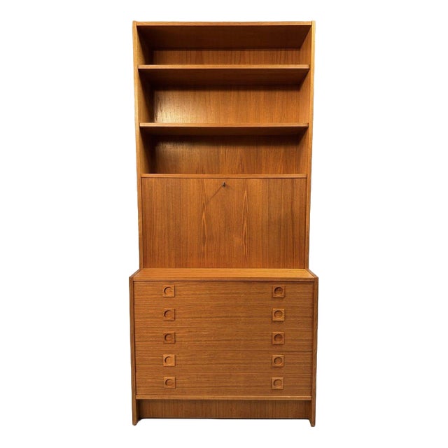 Danish Teak Wall Unit attributed to Sejling Skabe, 1970s For Sale