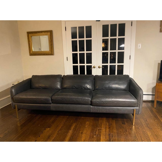 Cb2 Leather Couch Chairish