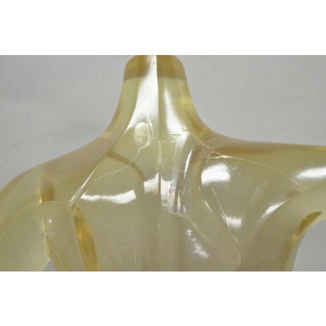 Vintage Mid Century Italian Modern Lucite Acrylic Nude Bust Modernist Sculpture For Sale - Image 18 of 18