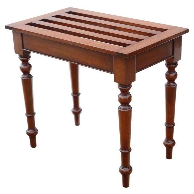 Vintage Victorian Style Mahogany Luggage Stand, 1970s For Sale - Image 3 of 6