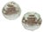 Mid Century Modern Kosta Boda Snowball Candleholders Pair Clear Art Glass Round For Sale