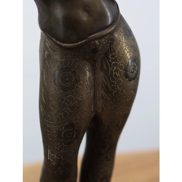 Metal Bronze Temple Statue on a Lotus Pedestal, India For Sale - Image 7 of 10