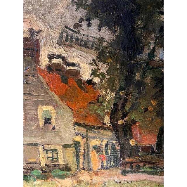 Gerard Van Vliet, Dutch Architecture, Oil on Wood For Sale - Image 6 of 9