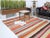 Mid 20th Century Vintage Colorful Striped Turkish Kilim Rug- 5′6″ × 9′10″ For Sale - Image 5 of 7