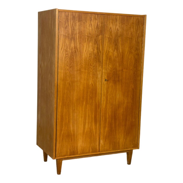Vintage Wooden Wardrobe, 1960s For Sale