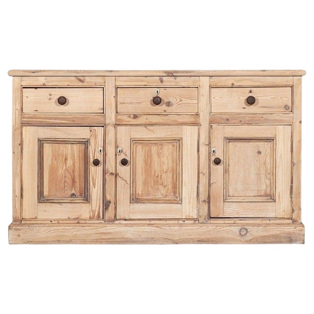 English Pine Dresser Base, 1890 For Sale