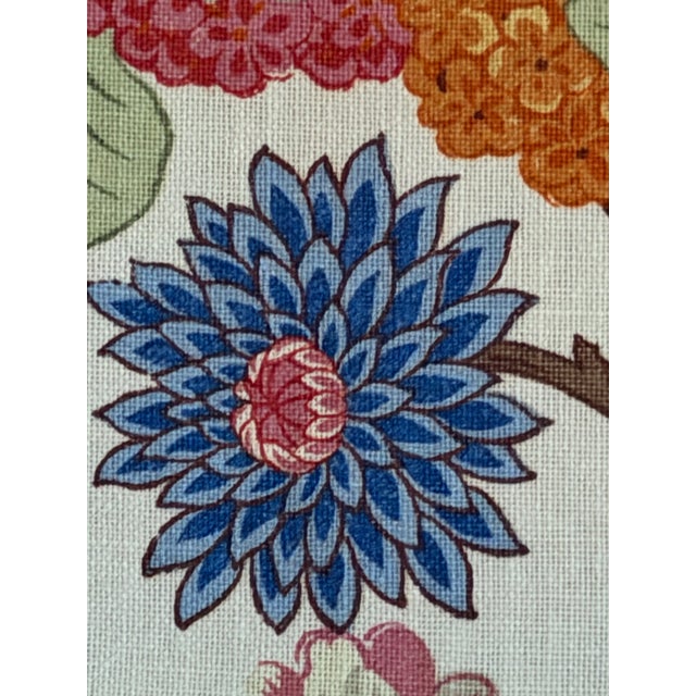 2020s Gp & J Baker Magnolia Cream/Blue Fabric r1351.4 Baker Originals Collection 5 Yards For Sale - Image 5 of 7