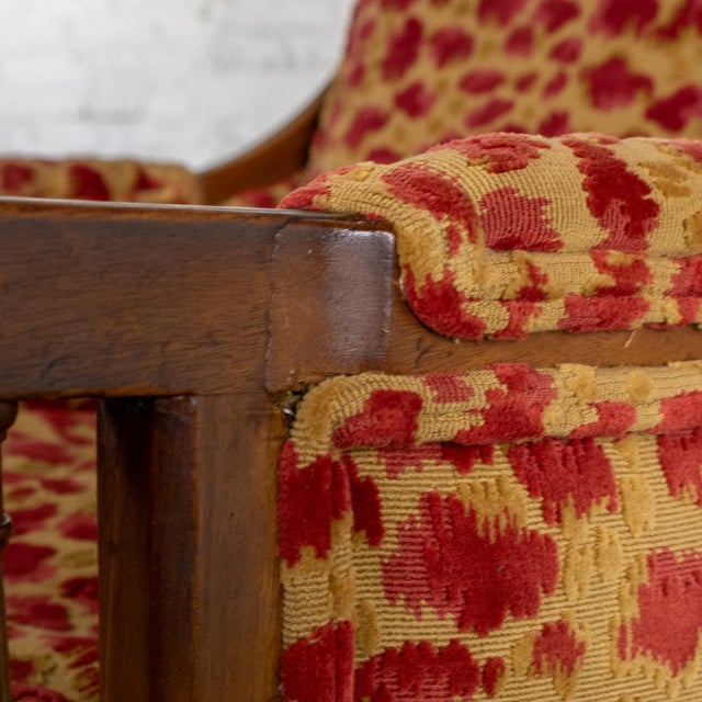 Late 19th to Early 20th Century French Louis XVI Bergere Chair Directoire Style Brunschwig & Fils Fabric For Sale - Image 14 of 18