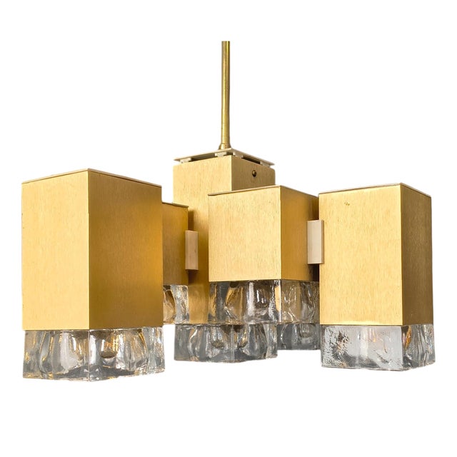 Vintage Cubic Pendant Light by Gaetano Sciolari, 1970s For Sale