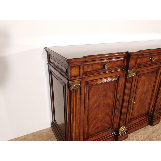 Vintage 1990s MASSIVE Hickory White Flame Mahogany Locking 3 Door Sideboard Server This AMAZING Vintage 1990s MASSIVE...