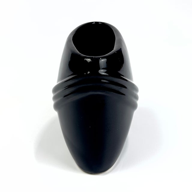 Flat & Black Postmodern Ceramic Vase Curation - Group of 5 For Sale - Image 17 of 18