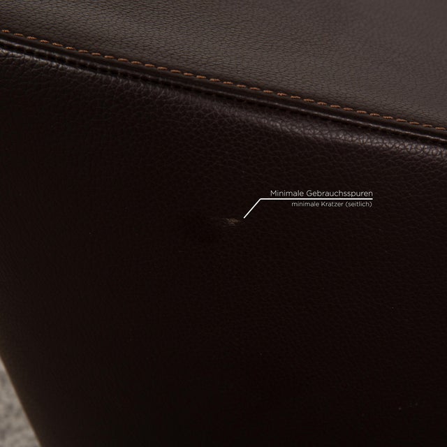 Vitra Monopod Leather Armchair Set in Dark Brown by Jasper Morrison for Vitra, Set of 2 For Sale - Image 4 of 11