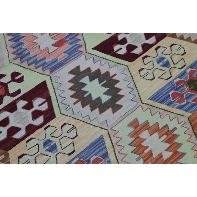 1990s Scandinavian Cream Hand Knotted Kilim For Sale In Sacramento - Image 6 of 9
