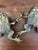 Pair of Vintage Brass Toned Crouching Frog Sculptures With Open Mouth and Textured Detailing.. For Sale - Image 10 of 10