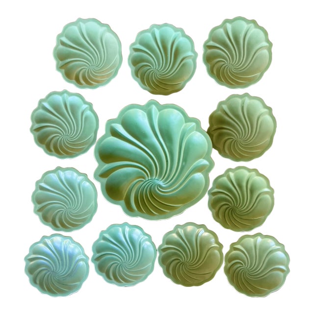 Arthur Percy Designed Swedish Plate Set by Gelfe, C. 1940's For Sale