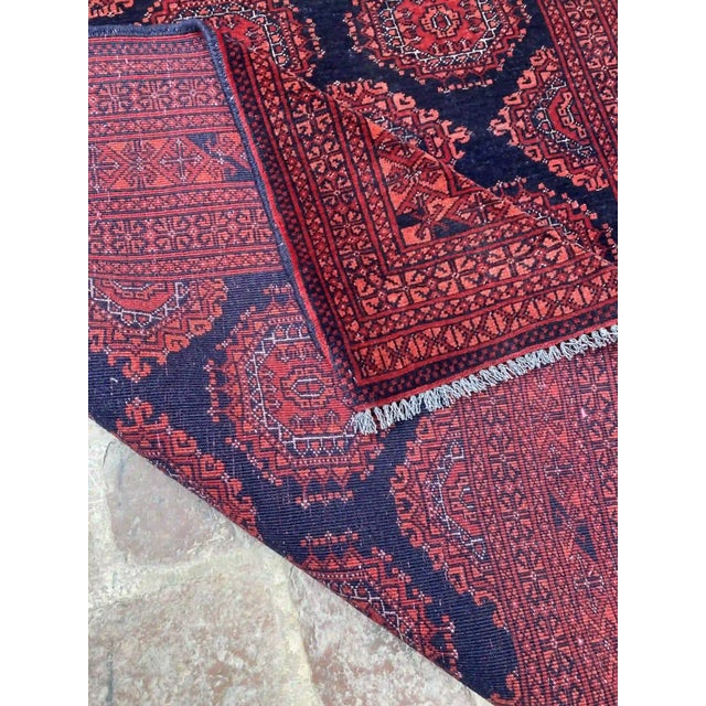 Textile Vintage Sarooq Wool Geometric Design Rug 3.9' X 6.1' For Sale - Image 7 of 9
