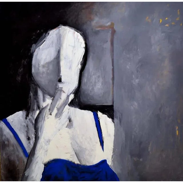 Abstract Woman in Blue For Sale - Image 3 of 3