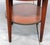 Regency style 1 drawer leather top bouillotte table with a brass gallery. Made in the early 20th century.
