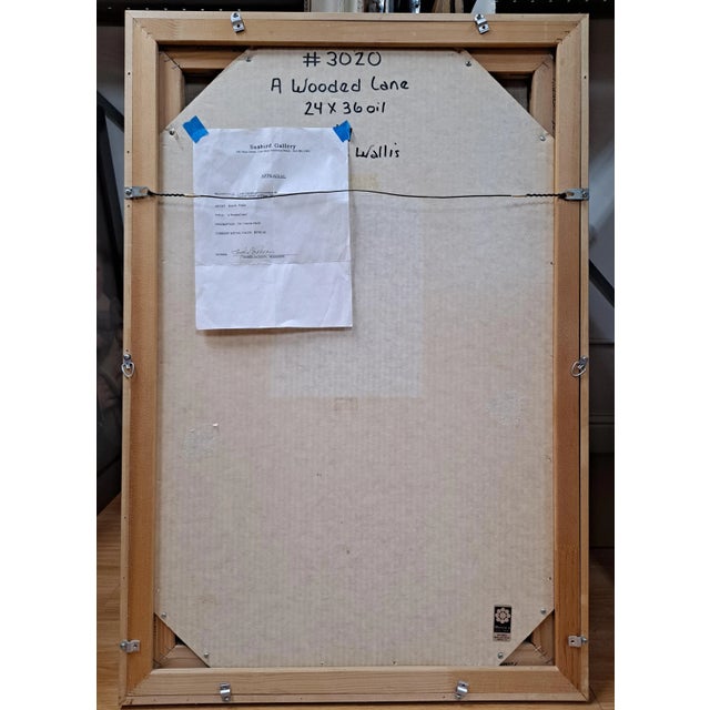 Abstract Expressionism Kent R Wallis (1945-Active) "A Wooded Lane" Oil Paint on Canvas Painting For Sale - Image 3 of 6