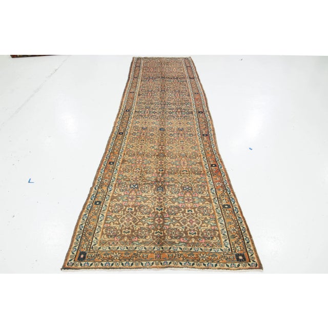 Allover Designed Persian Hamadan Wool Rug in Light Brown For Sale - Image 11 of 11