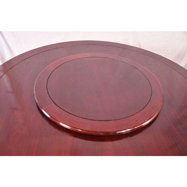 Chinese Ming-Style Dining Table ~ Longevity Carved Detail 60"w Longevity design table [matches chairs set 8] crafted from...