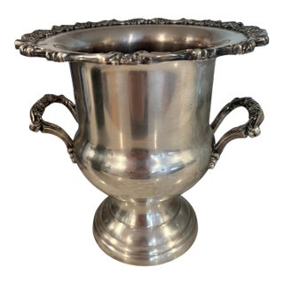 Vintage Mid Century Silver Plated Ice Bucket by Oneida For Sale