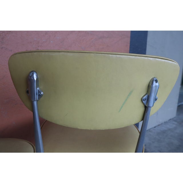 Four MCM Shelby Williams Antelope Chairs With Mustard Yellow Vinyl For Sale - Image 14 of 14