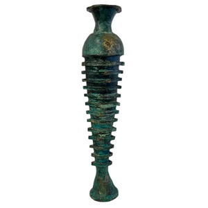 Egyptian Revival Patinated Bronze and Gilt Vase, 1990s