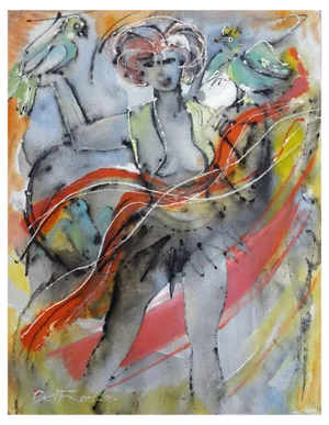 Rolands Beitners, Dance, 1996, Oil on Canvas