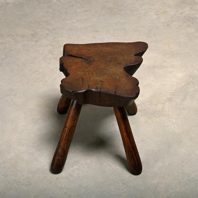 Scandinavian Rustic Tree Trunk Stool, 1970s For Sale - Image 6 of 15