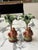 Green Vintage Palm Beach Style Petite Choses Monkey Palm Tree Candle Holders - A Pair For Sale - Image 8 of 9
